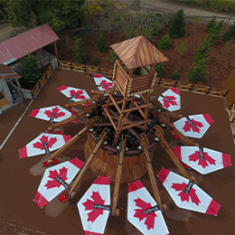 Plongée sur les Ailes du Yukon au parc d'attraction Le PAL