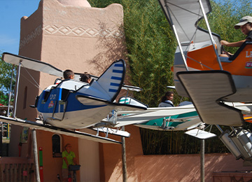 Les avions de l'escadrille au parc animalier Le PAL